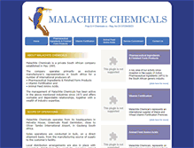 Tablet Screenshot of malachitechemicals.co.za